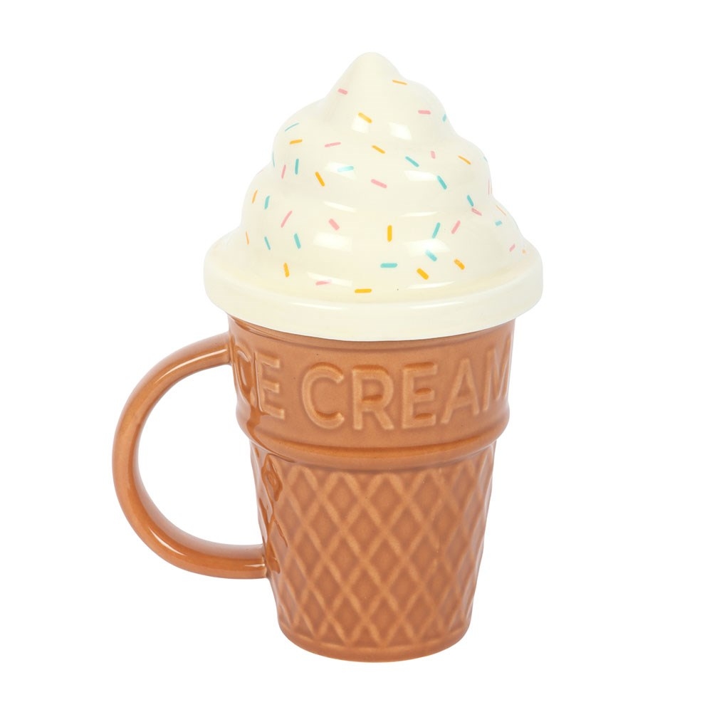Something Different - Ice Cream Cone Lidded Mug - Multicolours